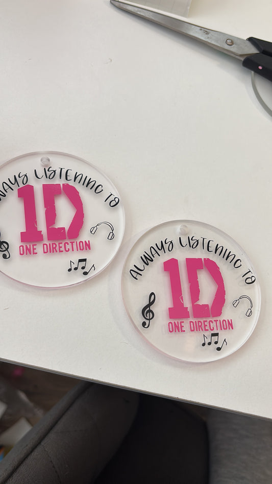 1D car mirror decor