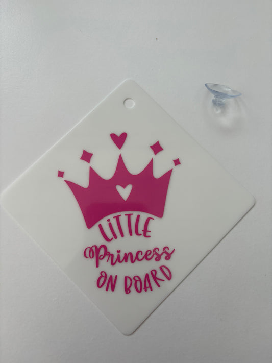 Princess on board car sign